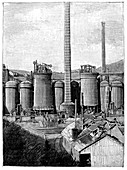 Metallurgical blast furnaces,1899