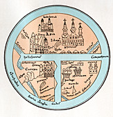 11th Century globe,historical artwork