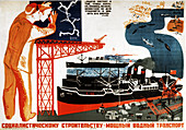 1930s Soviet poster,illustration