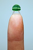 Nanorobot on a finger,artwork