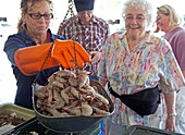 Selling shrimp,Louisiana,USA