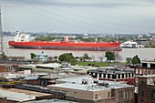 Oil tanker on the Mississippi River