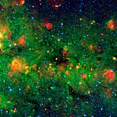 Dense dust in galactic plane,SST image