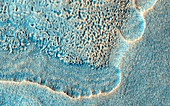 Crater ejecta on Mars,satellite image