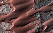 Dunes on Mars,satellite image