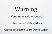 Spider venom research,warning sign