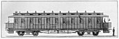 19th Century railway wagon,illustration