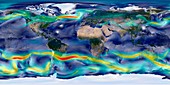 Global winds,GEOS simulation