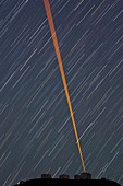 VLT and laser guide under star trails