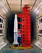 Saturn rocket model testing