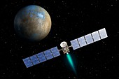 Dawn spacecraft at Ceres,illustration