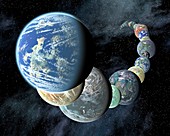 Terrestrial planets,conceptual image