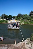 Hand-powered ferry,Rio Grande
