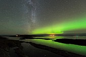 Aurora borealis and Orionids,Norway