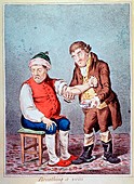 Blood-letting treatment,19th century
