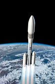 Ariane 6 rocket launch,illustration