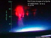 First colour image of sprite lightning