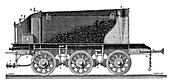 Steam locomotive tender,19th century