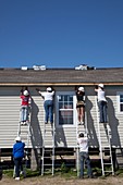 Habitat for Humanity house building,USA