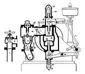 Benz engine distribution,illustration
