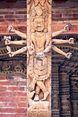Ornately carved wood on an old building