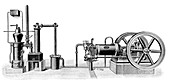 Gasogene and gas engine,19th century