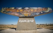 Baikonur spaceflight mural