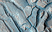 Martian lake sediments,satellite image