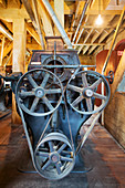 Historic flour mill machinery