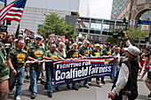 Miners rally against coal burning limits
