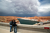 Storm clouds over Glen Canyon dam