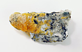 Yellow cancrinite in syenite
