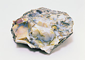 Potch opal with smooth and rough surface