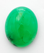 Oval polished green Chrysoprase