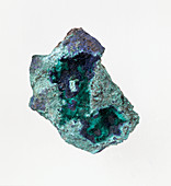 Brochantite and azurite crystals