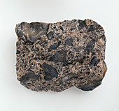 A piece of breccia rock,close-up