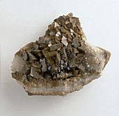 Rhombohedral siderite crystals