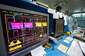 control room on Russian research vessel
