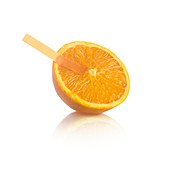 Universal indicator test on an orange