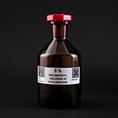 Bottle of sebacoyl chloride solution