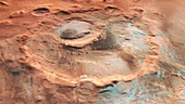 Hooke crater,Mars,satellite image