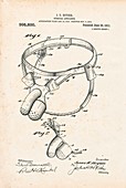 Male chastity belt patent,1910