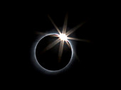 Total solar eclipse,diamond ring