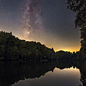 Milky Way over a lake