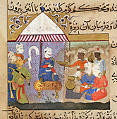 Preparing frankincense,Indian manuscript