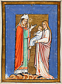 Saint Cuthbert healing a child