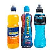 Bottles containing isotonic drinks