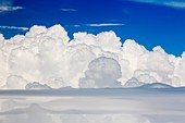 cumulonimbus cloud seen from an airplane
