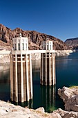 Intake towers for the Hoover Dam