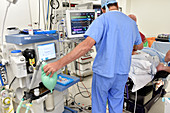 Anaesthetist during bariatric surgery